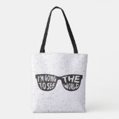 Tote Bag Je vais voir le monde (Dos)