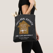 Tote Bag Je Vends Immobilier Love Référentiels Realtor (De près)
