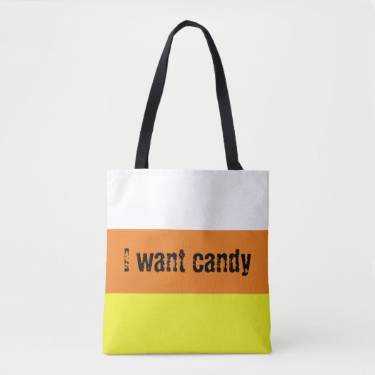 Tote Bag Je veux des bonbons du maïs (Devant)