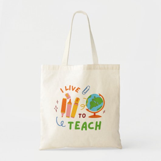 Tote Bag Je Vis Enseigner (Devant)