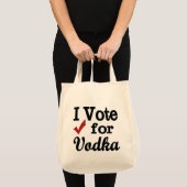 Tote Bag Je Vote pour Vodka (Devant (produit))