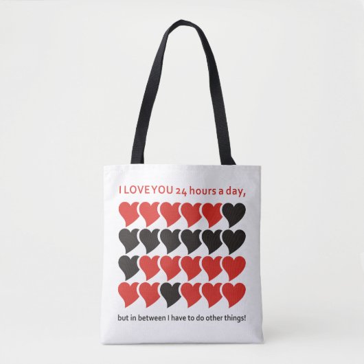 TOTE BAG JE VOUS AIME 24 HEURES ... (Devant)