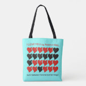 TOTE BAG JE VOUS AIME 24 HEURES ... (Dos)