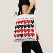 TOTE BAG JE VOUS AIME 24 HEURES ... (De près)