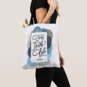 Tote Bag Jean 14:6 Je suis la voie de la Vérité Bible chrét (De près)