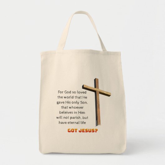 Tote Bag Jean 3:16 Croix (Devant)