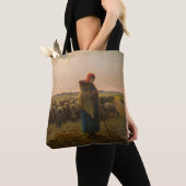 Tote Bag Jean-Francois Millet - Berger et troupeau 1863 (De près)
