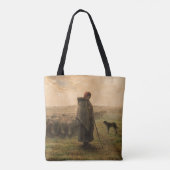 Tote Bag Jean-Francois Millet - Berger et troupeau 1865 (Dos)