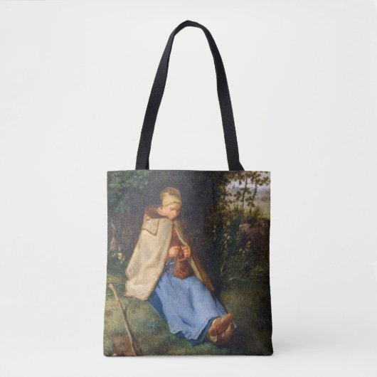 Tote Bag Jean-François Millet - Le Knitter (Devant)