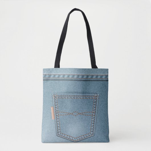 Tote Bag Jeans bleus de Pocket Denim (Devant)