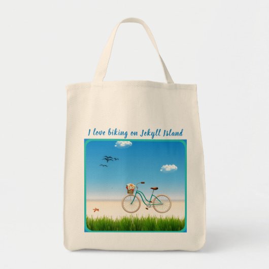 Tote Bag Jekyll Island GA Beach Vélo (Devant)