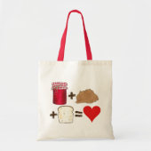 Tote Bag Jelly + Beurre d'arachide + Pain = Coeur d'amour (Devant)