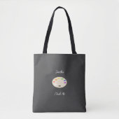 Tote Bag J'enseigne l'art personnalisé Palette de peinture  (Devant)