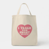 Tote Bag J'enseigne les coeurs sucrés Saint Valentin (Dos)