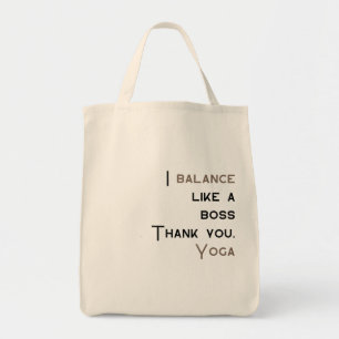 Tote Bag J'Équilibre Comme Un Patron, Merci Yoga, Cool De Y