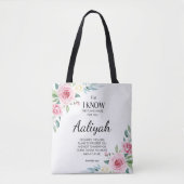 Tote Bag Jeremiah 29:11 Rose Personnaliser (Devant)