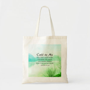 Tote Bag Jérémie 33:3 Appelle-Moi et Je Te Répondrai