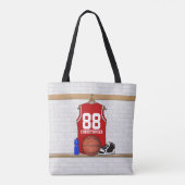 Tote Bag Jersey de basket-ball rouge (Dos)