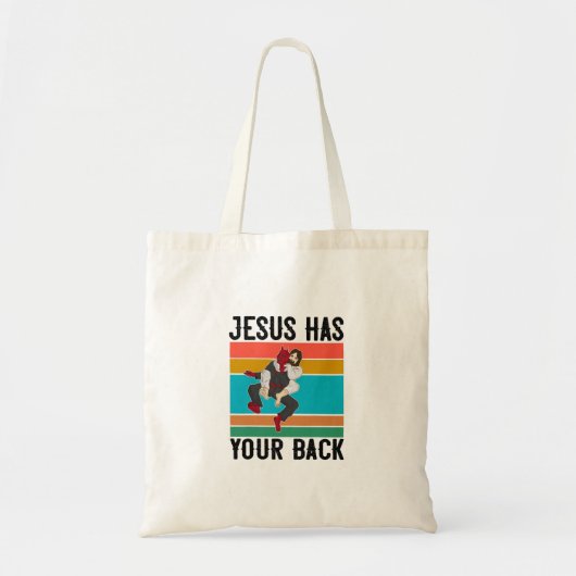 Tote Bag Jésus A Ton Dos Brésilien Jiu Jitsu Don Chris (Devant)