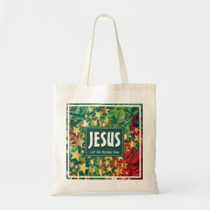 Tote Bag JÉSUS Adorons-Le ÉTOILES Noël Festif