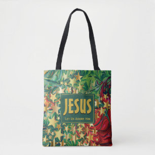 Tote Bag JÉSUS Adorons-Lui ÉTOILES Noël