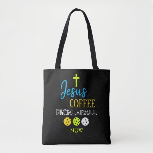 Tote Bag JESUS Café Pickleball de Style (Devant)