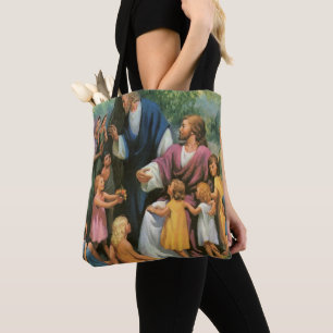 Tote Bag Jésus-Christ bénissant les enfants, religion vinta