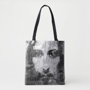 Tote Bag Jesus Christ Collage demi-ton noir + vos idées