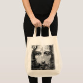 Tote Bag Jesus Christ Collage demi-ton noir + vos idées (Devant (produit))