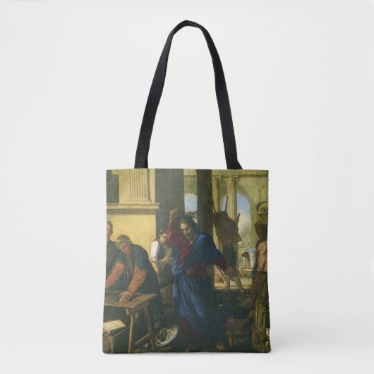 Tote Bag Jésus Christ Nettoyage du Temple (Devant)