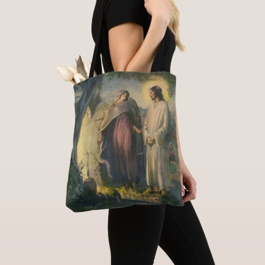 Tote Bag Jésus Christ ressuscité par la tombe par ML Greer (De près)