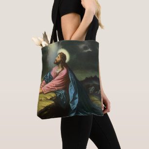 Tote Bag Jésus-Christ vintage priant, jardin de Gethsémani