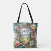 Tote Bag Jésus Est La Façon Dont La Bible Florale Verse Chr (Dos)