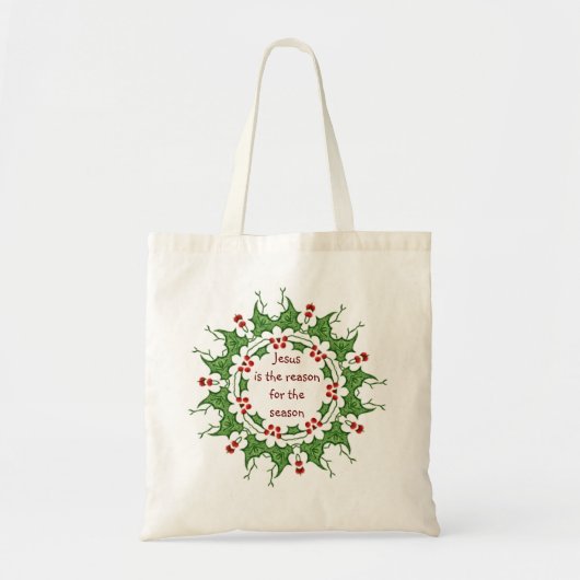 Tote Bag "Jésus est la raison de la saison" Conception de h (Devant)