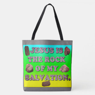 Tote Bag Jésus est la roche de mon salut