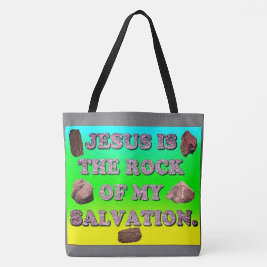 Tote Bag Jésus est la roche de mon salut (Devant)