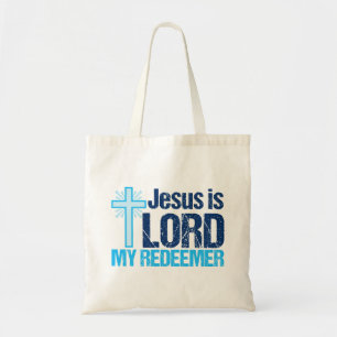 Tote Bag Jésus est le Seigneur Mon Rédempteur Croix Chré