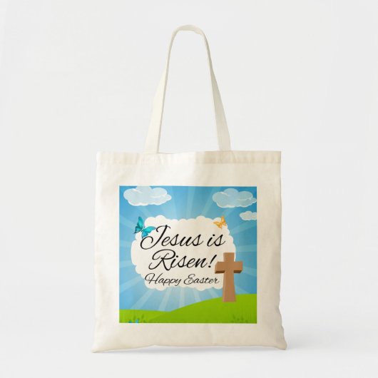 Tote Bag Jésus est levé, Pâques chrétienne (Devant)