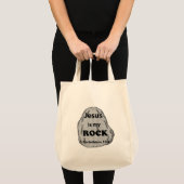 Tote Bag Jésus est mon rocher (Devant (produit))
