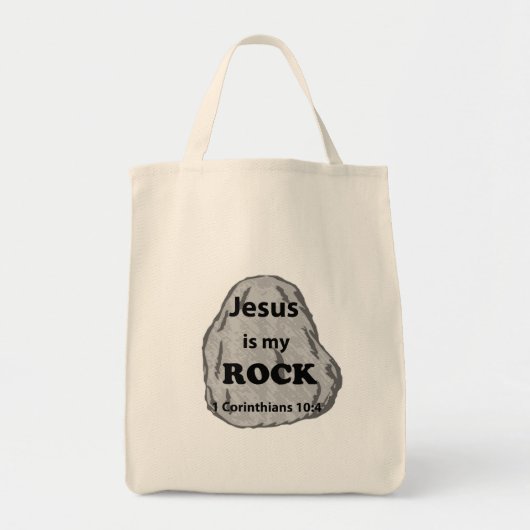Tote Bag Jésus est mon rocher (Devant)