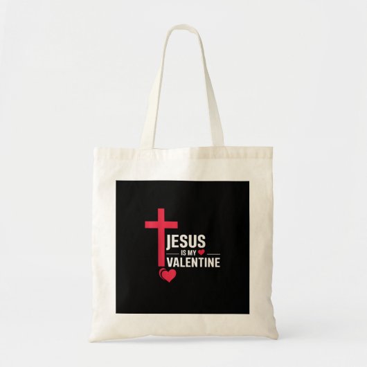 Tote Bag Jésus est mon Valentin (Devant)