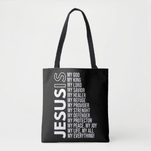Tote Bag Jésus est tout Jésus T-shirtEs-tu partie