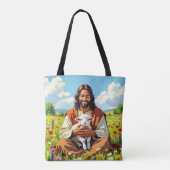 Tote Bag Jesus holding a Lamb | Religious Christian (Dos)