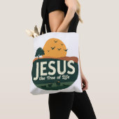 Tote Bag Jésus : L'arbre de vie (De près)