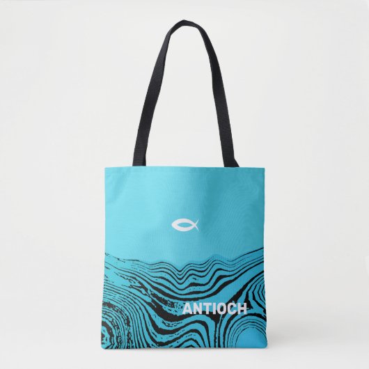 Tote Bag Jésus Poisson Eaux Vives (Devant)