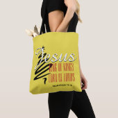 Tote Bag JÉSUS ROI DES ROIS | Christian Yellow | Noël (De près)