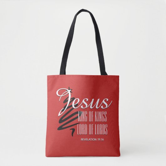 Tote Bag JÉSUS ROI DES ROIS Noël Écriture chrétienne (Devant)