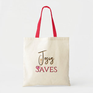 Tote Bag Jésus Sauve Citation Chrétienne