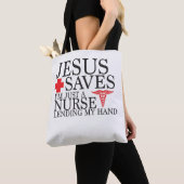 Tote Bag Jésus sauve l'aide d'infirmières (De près)