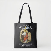 Tote Bag Jésus sortant de ma grotte (Devant)